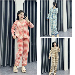 Set Bộ mặc nhà nữ tay dài chất nhung neo viền pijama freesize 40-60kg