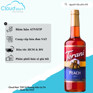 Syrup Torani Peach 750ml - Nguyên liệu pha chế Cloumart