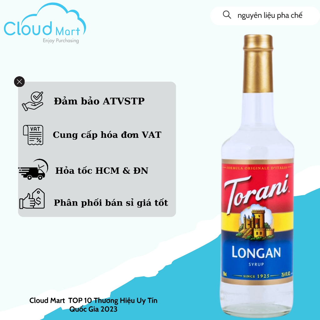 Syrup Torani Longan (Nhãn) 750ml