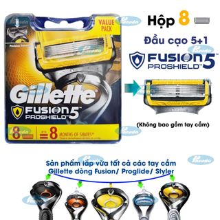 Hộp 8 lưỡi dao cạo râu Gillette Proshield5