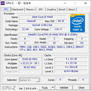 Bộ Vi Xử Lý CPU Core i5 4460 cho H81, B85 Socket 1150 ( Cũ - 2nd )