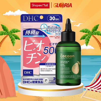 Combo Bản nâng cấp Nước Dưỡng Tóc Tinh Dầu Bưởi Cocoon và Viên Uống DHC Biotin Ngăn Rụng Tóc 30 Ngày