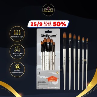 [HOT]  Bộ 6 cọ trắng oval dùng để vẽ tranh