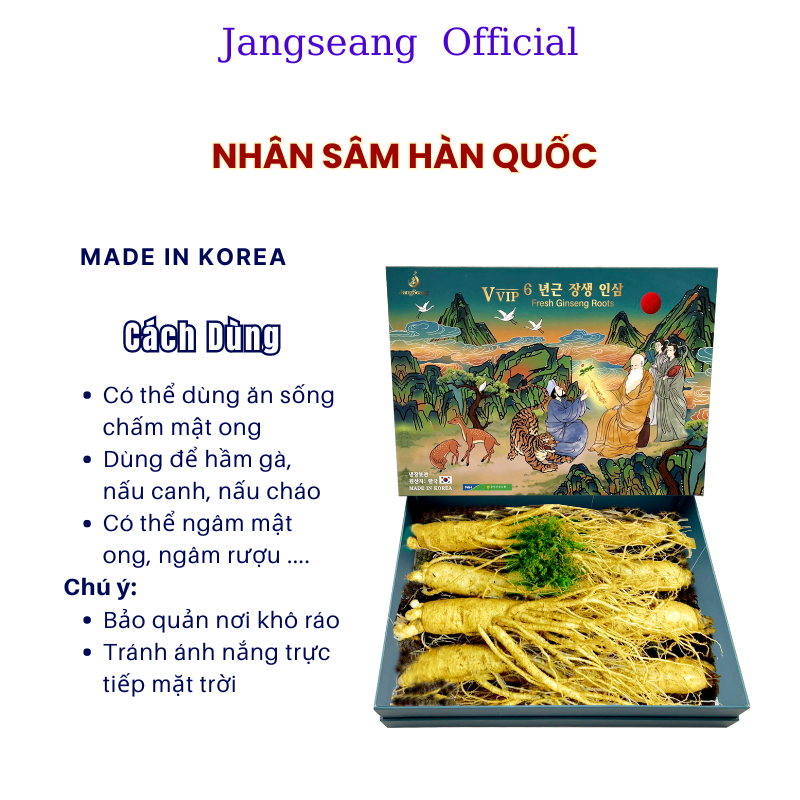 Nhân sâm tươi JANGSEANG Hàn Quốc 6 năm tuổi