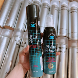 Chai xịt Gôm Tạo Kiểu Jacqualine Xanh Đen 400ml Giữ Nếp Tóc Bền Lâu Bóng Đẹp-hàng chính hãng