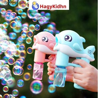 Đồ Chơi Súng Bắn Xà Phòng Cá Heo Cho Bé Tặng Kèm 2 Bình Nước Xà Phòng