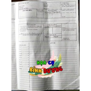 [BÌNH DƯƠNG] Giấy thi A3 phách ngang (nhận in theo yêu cầu)