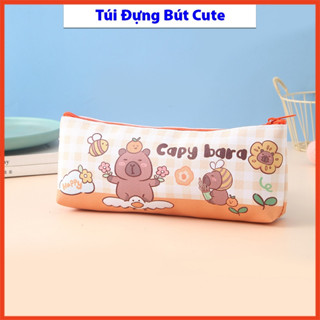 Túi đựng bút Capybara mini chống nước họa tiết hoạt hình, hộp đựng bút phong cách nhiều mẫu mã l