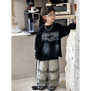  Áo Thun Dài Tay Cho Bé ACT24_4 Phom Rộng Chất Cotton Mềm Mịn Phong Cách Cá Tính