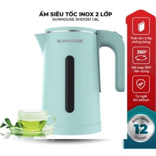 {Siêu Sale} Ấm siêu tốc SUNHOUSE 2 lớp SHD1351 và 3 lớp SHD1355