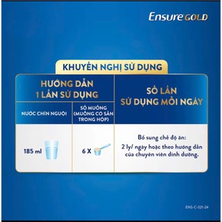 [HSD T6-2026] Sữa Bột Ensure Gold hương Vani (HMB) - Hộp 380g.