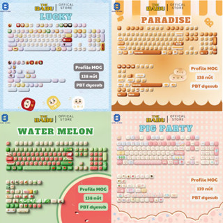 [Sale - Reup - Sale] Keycap bánh mì AKKO Mantou Paradise - profile MOG - Bun Wonderland 138 nút cực cute sẵn hàng