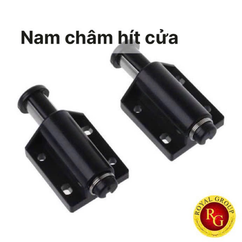 Nam châm hít cửa tủ - ( Màu đen chốt nhấn )