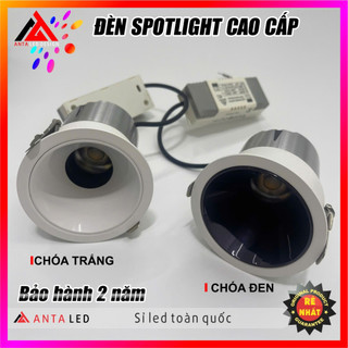 Đèn âm Trần spotlight cao cấp 12W chống chói xoay chỉnh được góc chiếu
