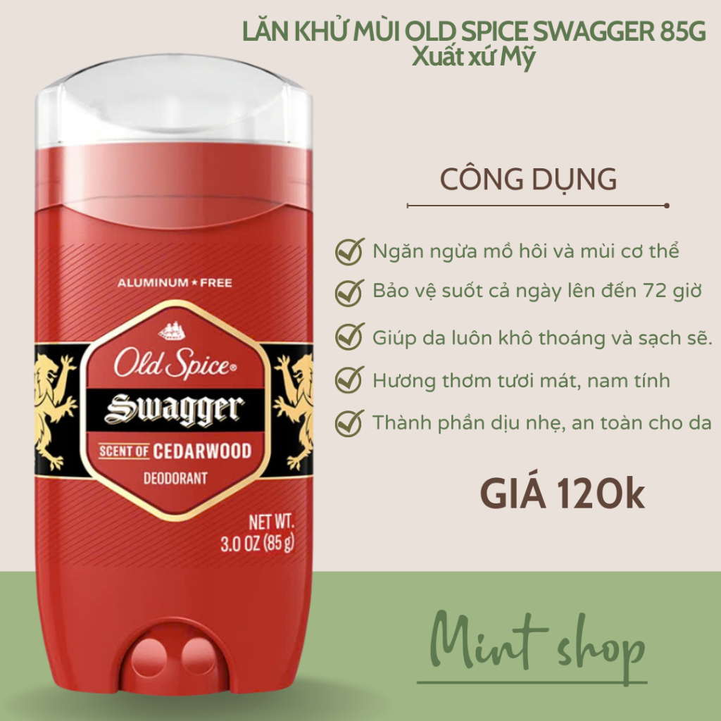 Lăn khử mùi dành cho nam Old Spice Swagger 85g - Xuất xứ Mỹ