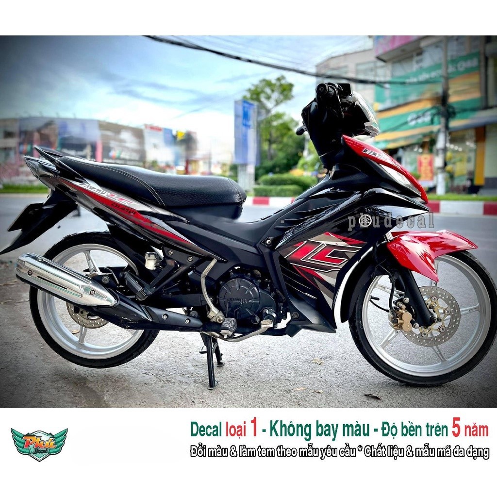 Tem Rời Xe Exciter 135 LC đỏ đen xám -TG Stickers