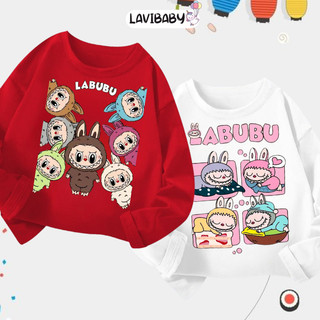 Áo dài tay Labubu cho bé Áo thu đông LaviBaby cho bé chất thun cotton Mềm mịn Dày dặn