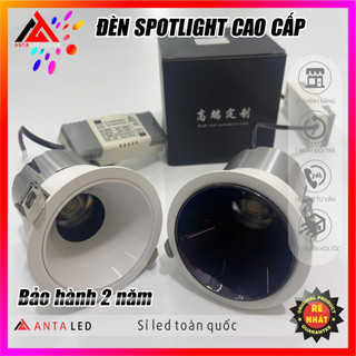 Đèn âm Trần spotlight cao cấp 12W chống chói xoay chỉnh được góc chiếu