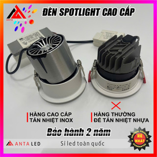 Đèn âm Trần spotlight cao cấp 12W chống chói xoay chỉnh được góc chiếu