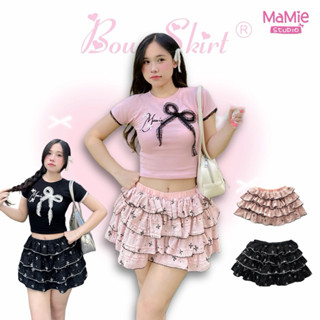 Chân váy xếp tầng Mamie Studio dáng ngắn, váy xoè bồng bềnh, có quần bảo hộ.