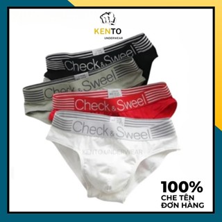 Quần Lót Nam, Quần Sịp Nam Đùi Tam Giác CHECKSWEL Vải Cotton Cao Cấp Thấm Hút Kháng Khuẩn Co Giãn 4 Chiều