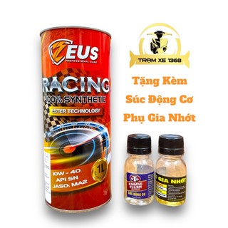 (Kèm Phụ Gia Và Súc Động Cơ) Dầu Nhớt Zeus Racing 10w40 Ester MA2 Full Tổng Hợp