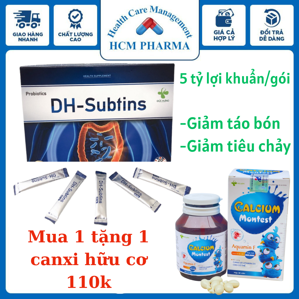 Men vi sinh DH Subtins giúp bổ sung lợi khuẩn đường ruột HCM PHARMA DHG04