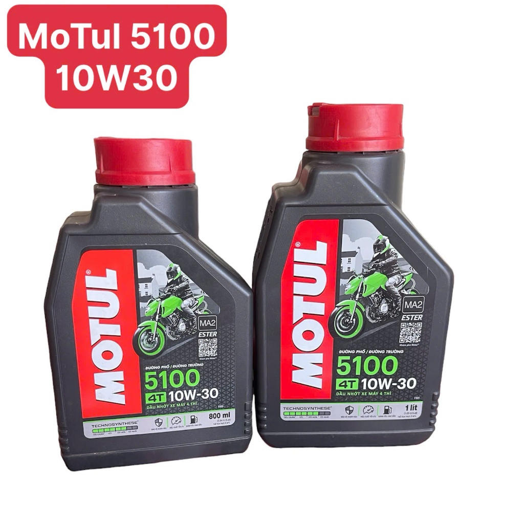 Nhớt motul 5100 10w30 0.8L 1.0L - xe số xe côn tay