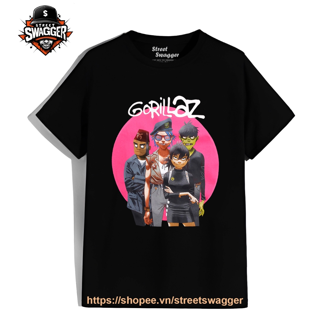 Áo Thun Xuất Mỹ Unisex Gorillaz Humanz Group T Shirt