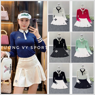  Sét thể thao nữ chơi golf tennis lên phom xinh chất thun co giãn bên trong váy có quần. 