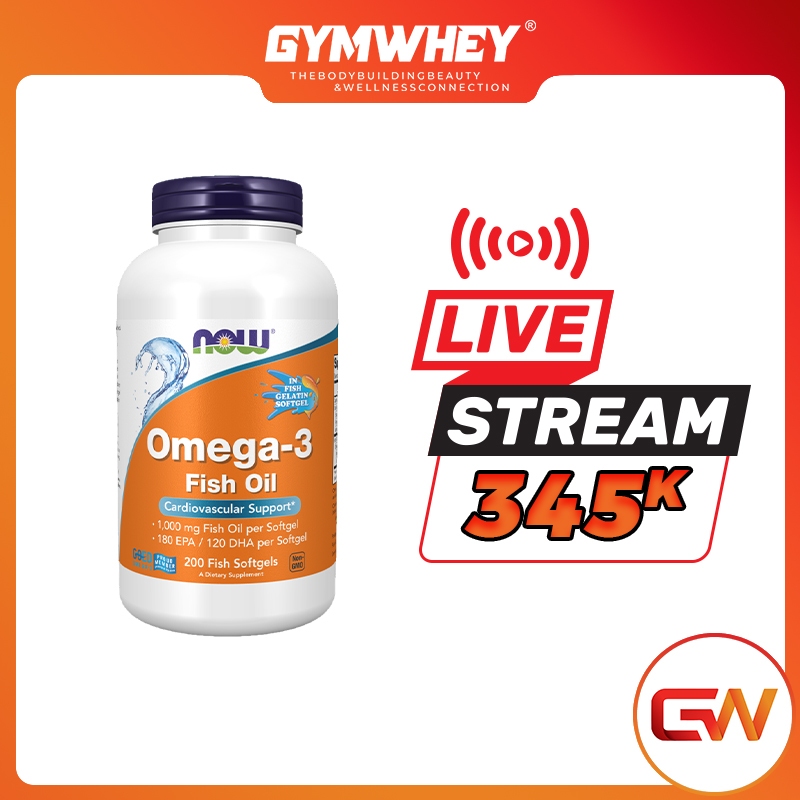 Omega 3 Bổ Sung Giúp Đep Da Chống Lão Hóa Sáng Mắt Dầu Cá Omega3 Fish Oil NOW Omega 3