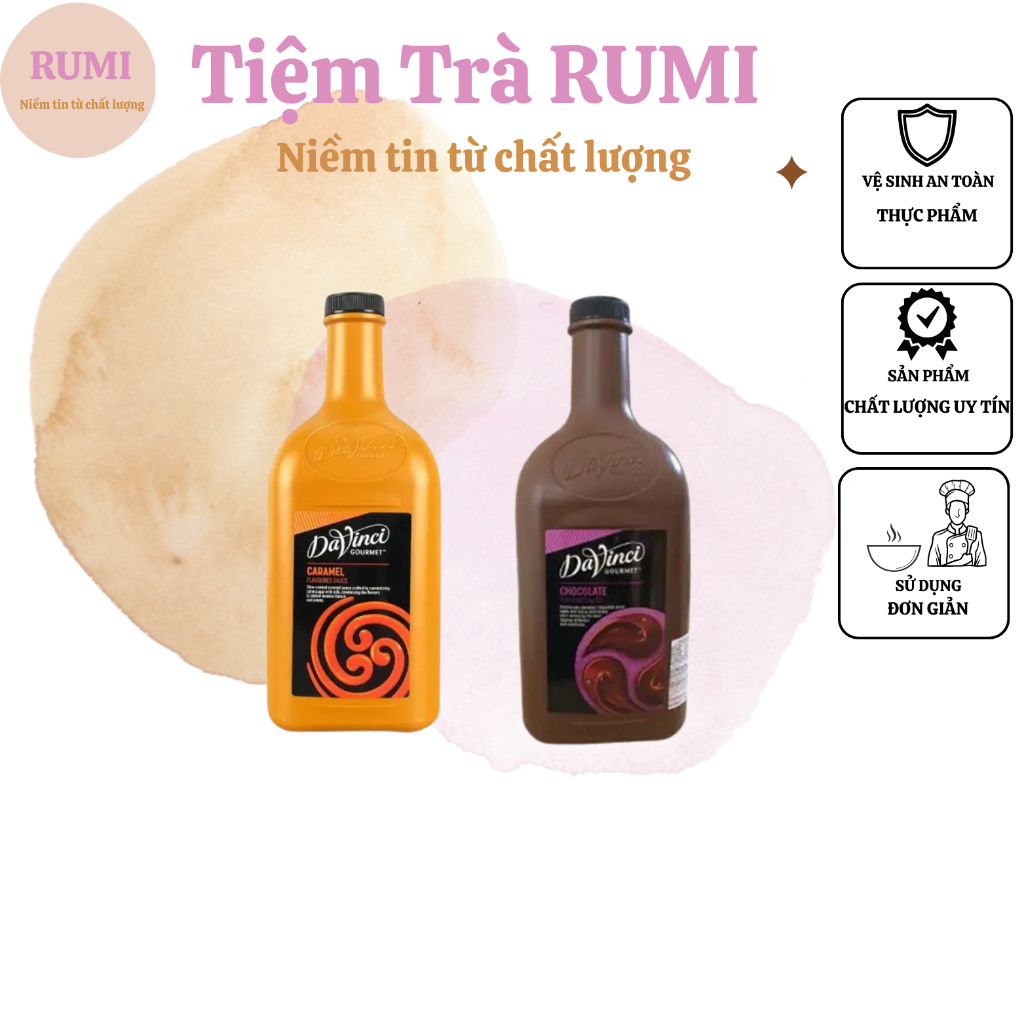 Sốt Davinci vị Socola - Caramel chai 2L
