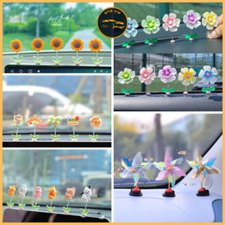 Cây hoa chong chóng, thú lò xo, hoa nhún nhảy trang trí xe ô tô, gắn xe đạp, xe máy mũ bảo hiểm cute