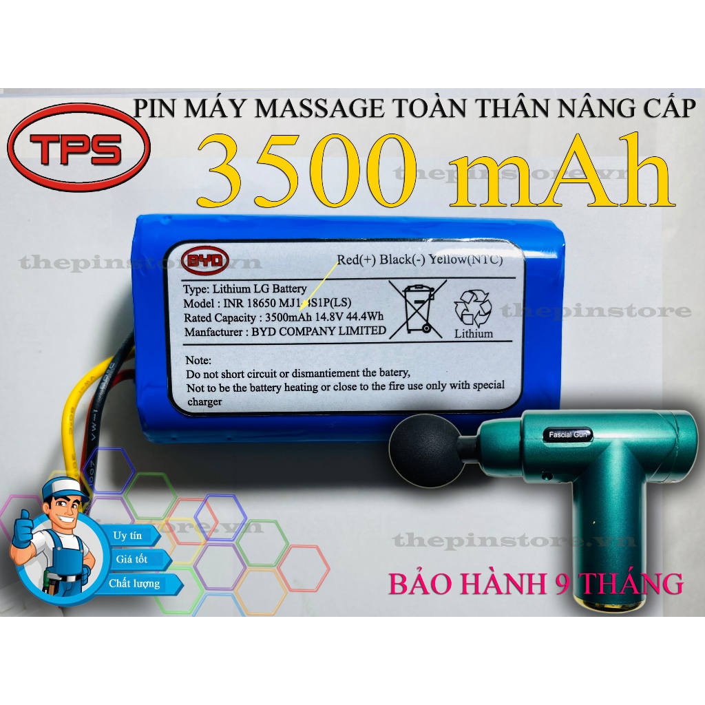 PIN NÂNG CẤP CHO MÁY MASSAGE TOÀN THÂN BẢO HÀNH 9 THÁNG