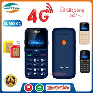 Điện thoại Viettel 4G LTE bàn phím số to cho người già pin trâu cục gạch 2 sim 2 sóng giá rẻ - hàng chính hãng