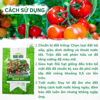 Hạt Giống Cà Chua Bi Đỏ Lùn Rạng Đông, Nảy Mầm Tốt, Năng Suất Cao, Dễ Trồng, Sai Trái Vuonbabylon - Gói 0.1G