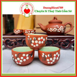 Chén, Đĩa Uống Trà Bát Tràng Đất Đỏ Đẹp