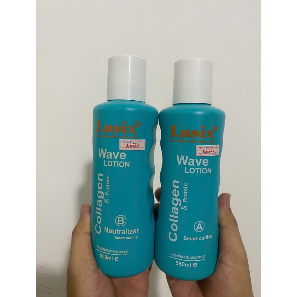 (Mua 4 tặng 1) Kem Uốn Nóng roxy - uốn Lạnh Cao cấp Lusix Collagen Wave Lotion 1000ml
