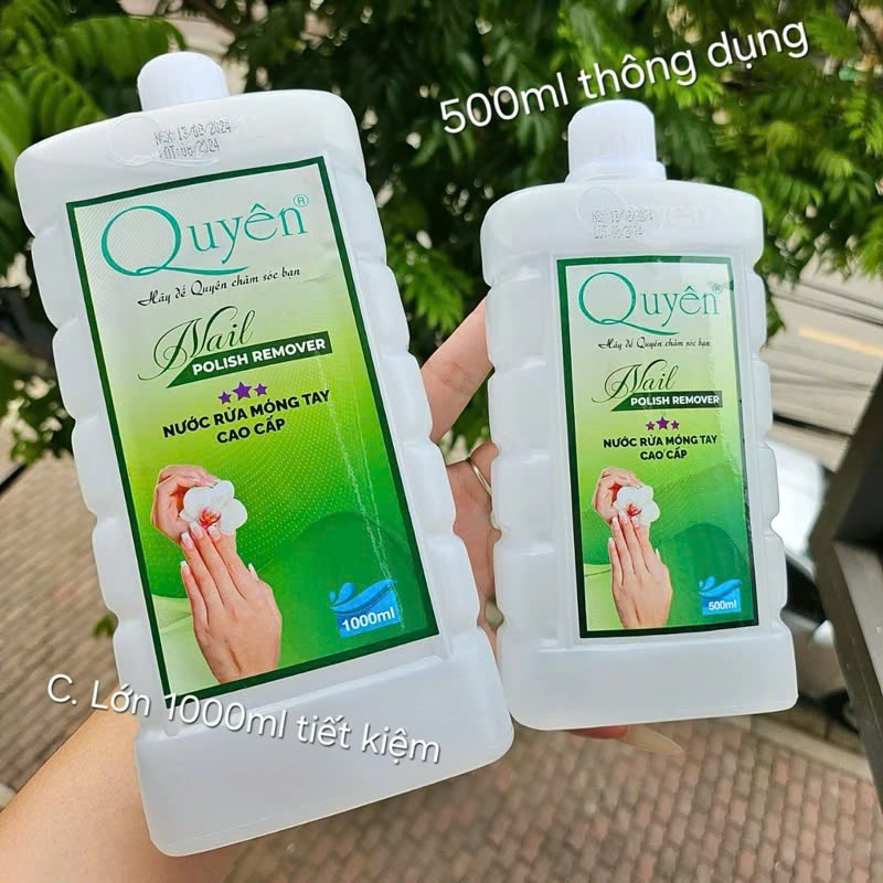 Nước rửa móng( Axeton Quyên)  cao cấp 500ml -1000ml
