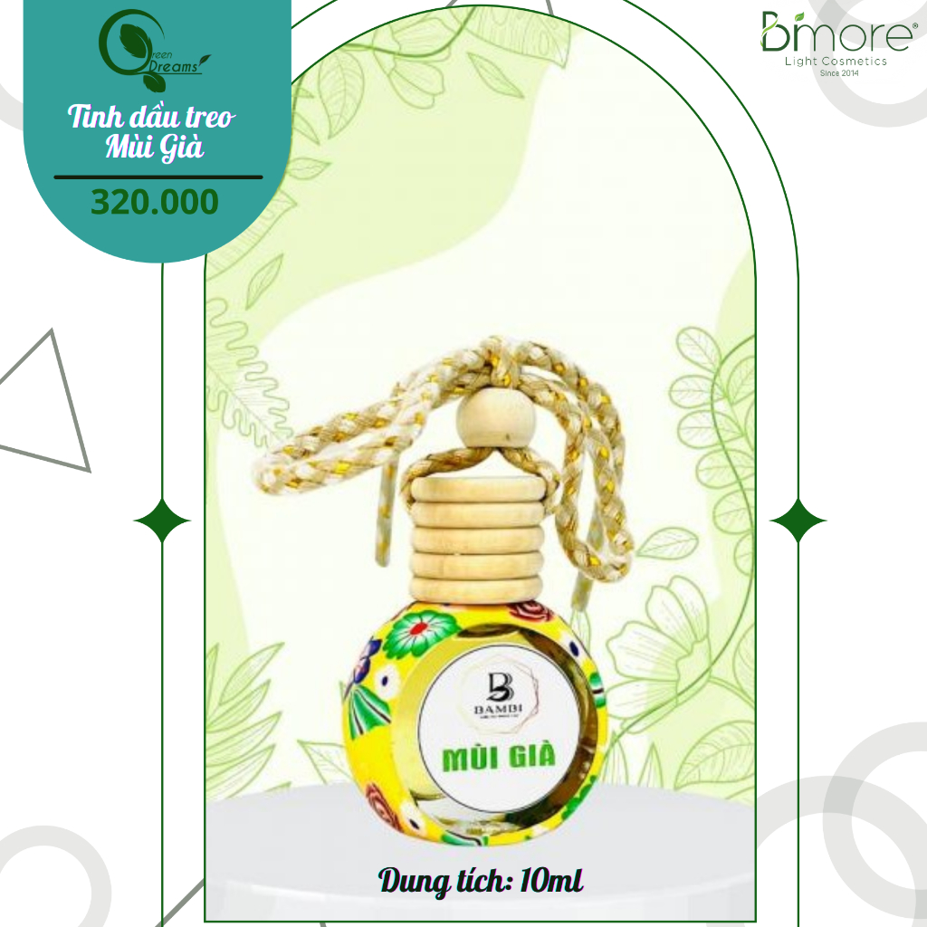 Tinh Dầu Treo Xe Và Không Gian Bimore - giúp thư giãn, thoải mái