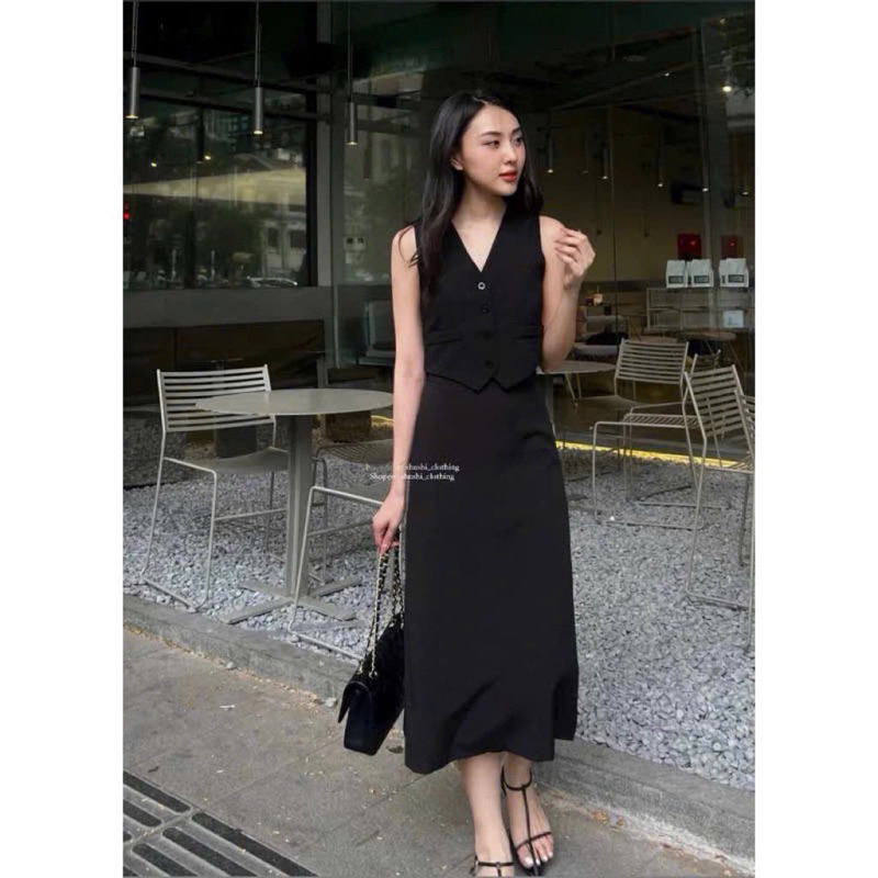 𝐃𝐞𝐬𝐢𝐫 - Ghile 4 Cúc Cùng Chân Váy ( ảnh chính chủ )