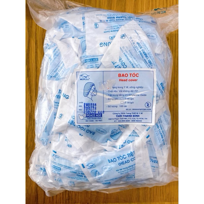 Bao tóc tiệt trùng MediPro ( 100 cái )