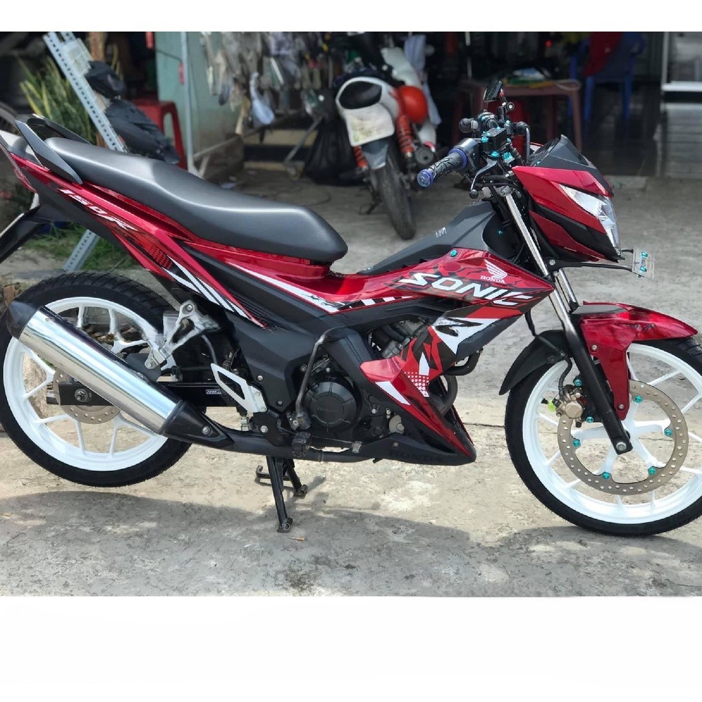 Tem Rời Xe Sonic đỏ đen -TG Stickers