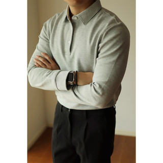  Áo Polo nam XIAN tay dài chất liệu nỉ 2 lớp 320gsm dày dặn ấm áp mùa thu đông thương hiệu Alpha Man 