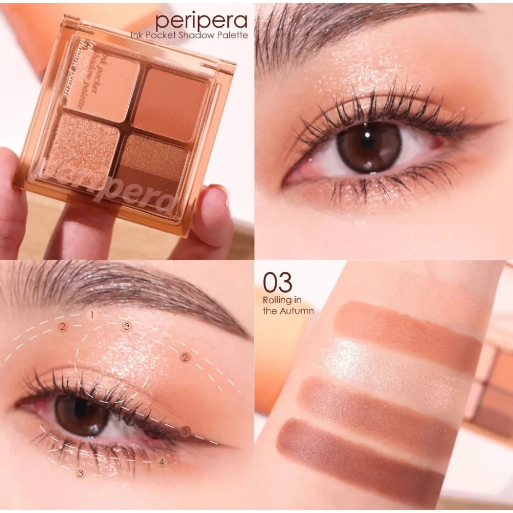 Phấn Mắt 4 Ô Peripera Ink Pocket Shadow Palette 6.4g