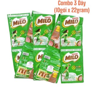 Combo 3 Dây Sữa Bột Milo NESTLE® (10gói x 22gram) DATE MỚI