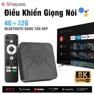 Android TV Box Z8 Pro Giọng Nói Hỗ Trợ Kiểm Soát 8K 8G+128GB Việt Wifi 5G Bluetooth Băng Tần Kép 100 Kênh Miễn Phí
