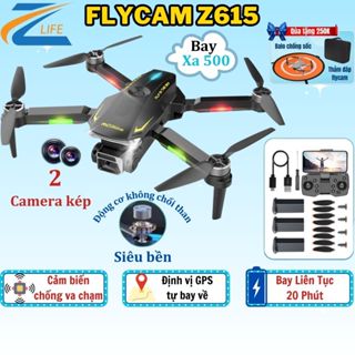 Flycam Mini Drone Camera 4K Z615 GPS Động Cơ Không Chổi Than, Cảm Biến Chống Va Chạm, Bay 25 Phút.
