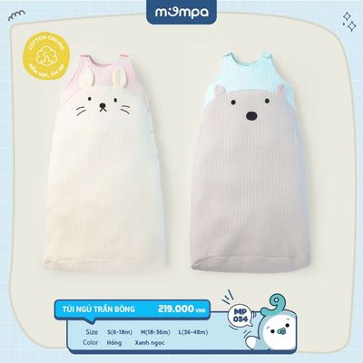 Túi ngủ cho bé Mompa 6 tháng-4 tuổi chần bông vải Cotton Ceiling mềm mại ấm áp giúp bé ngủ ngon 054