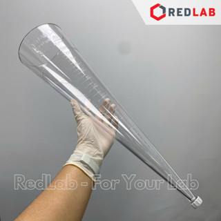 Phễu Imhoff 1000ml VITLAB code 75991, nhựa SAN, khoá PP, chia vạch xác định chất rắn lơ lửng, có VAT